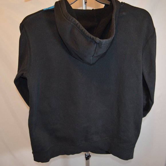 Fender Full Zip Mens Medium Blue Black Guitars Pocketed Hoodie Jacket - Picture 4 of 8